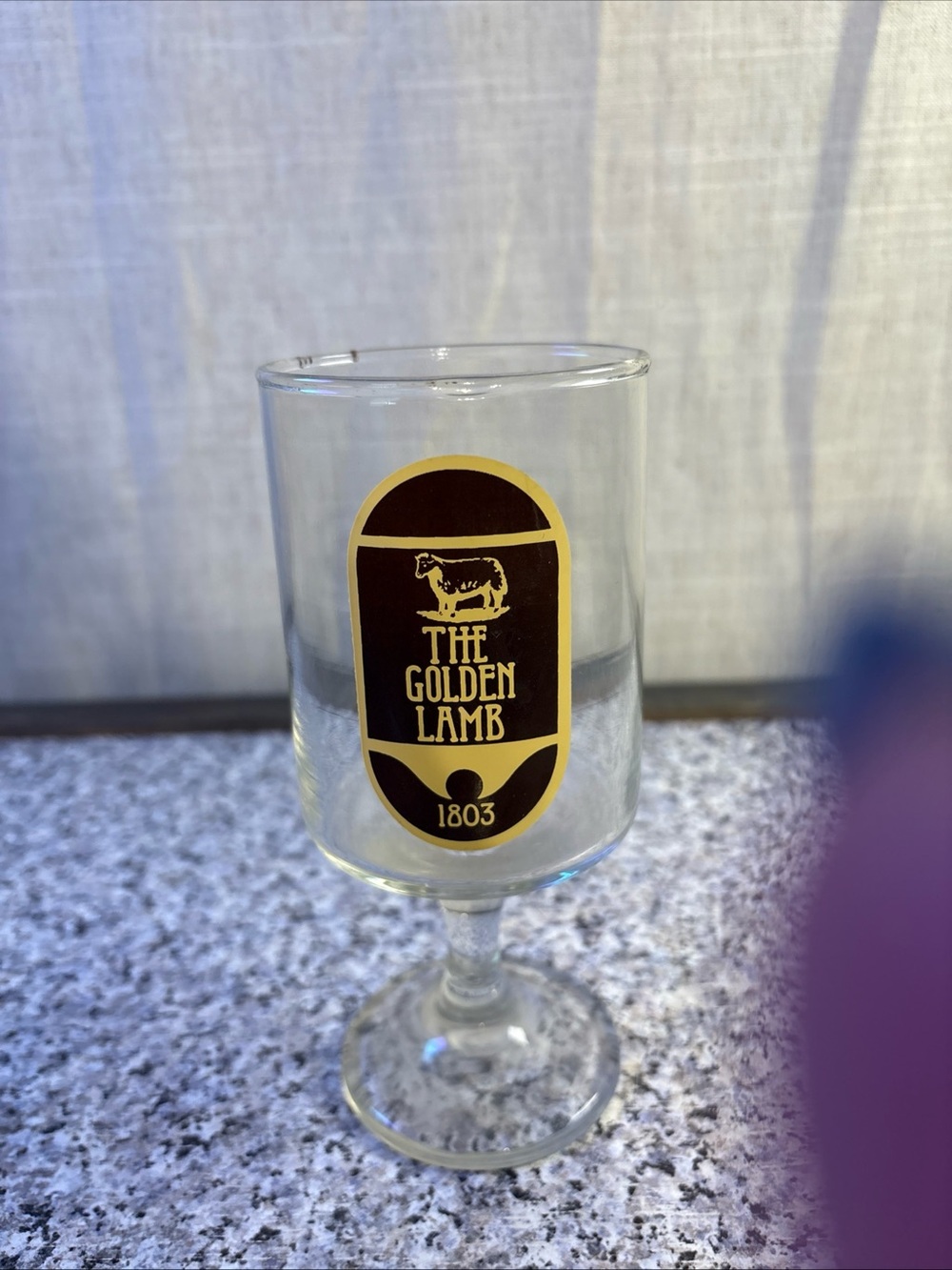 Vintage Beer Glass - The Golden Lamb Hotel   Lebnon, Ohio - 6 1/4” tall
